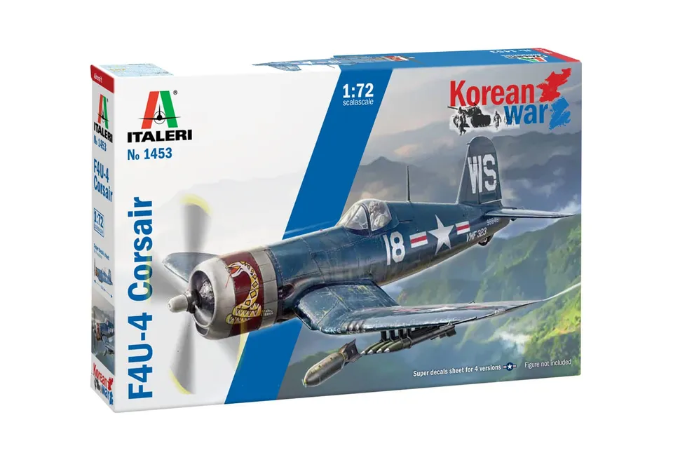 italeri-1453-f4u-4-corsair-korean-war-1-72-maquette-avion-monter image 1