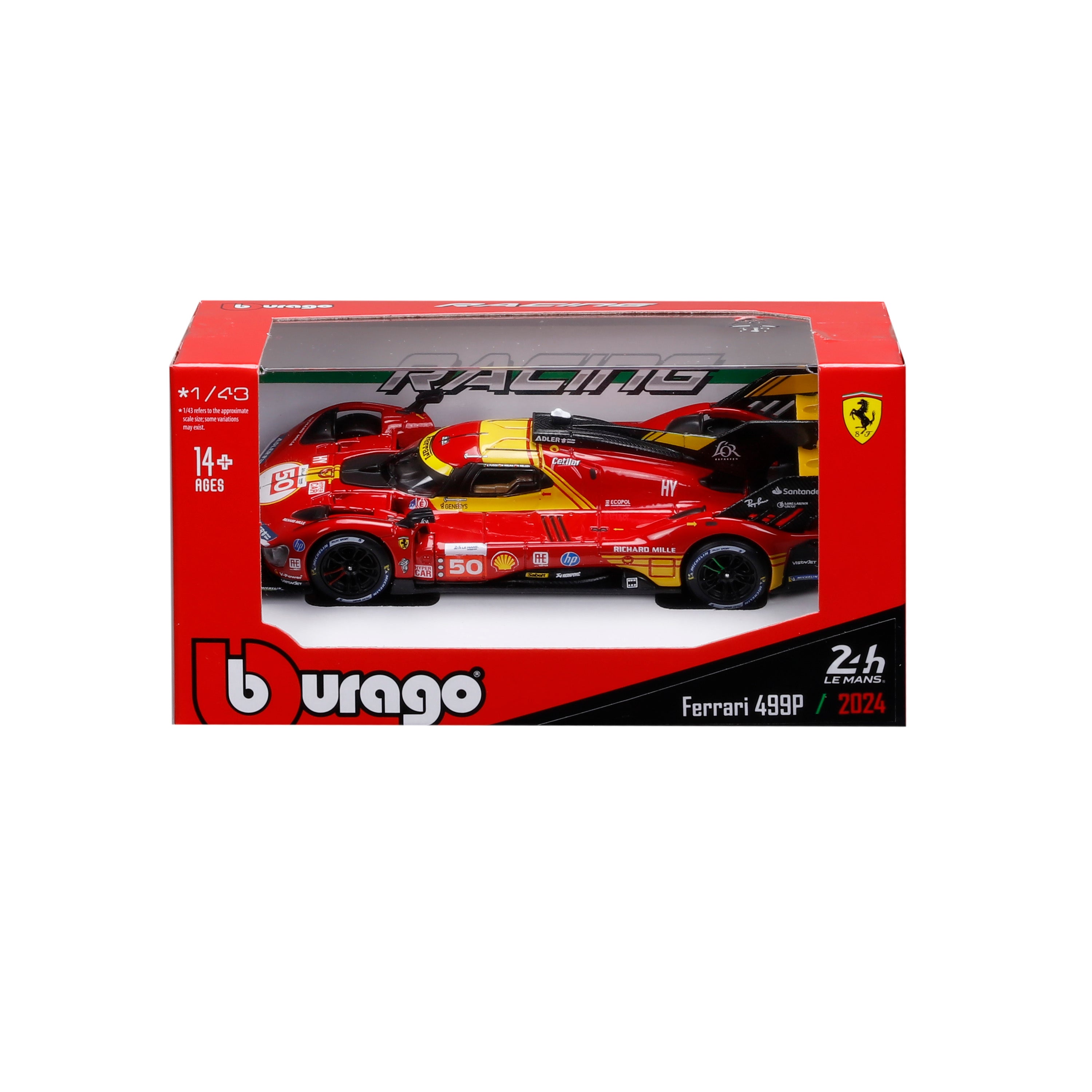 bburago-ferrari-499p-50-champion-le-mans-2024-mod-le-diecast-1-43 image 2