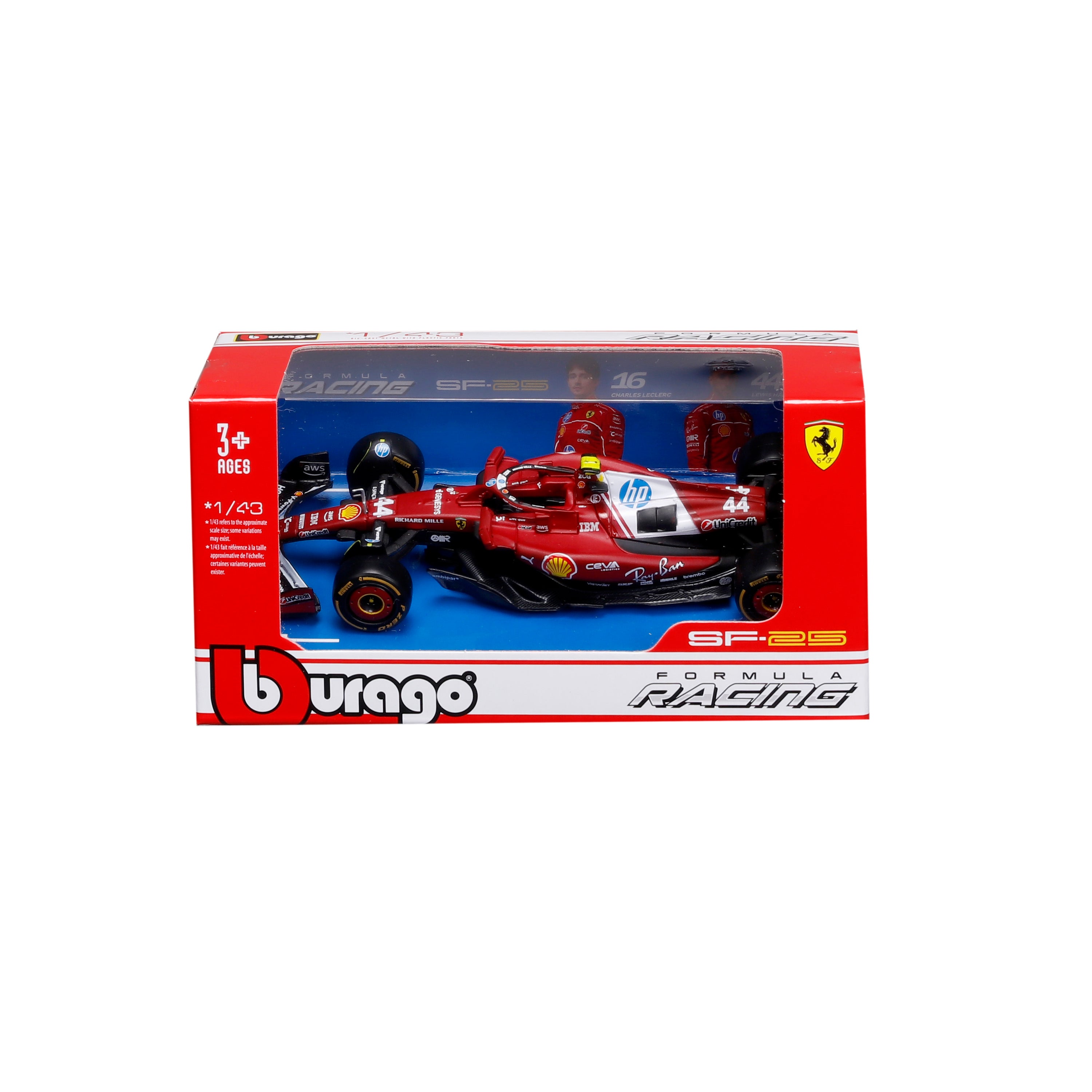 bburago-ferrari-sf-25-44-lewis-hamilton-f1-2025-mod-le-1-43 image 2