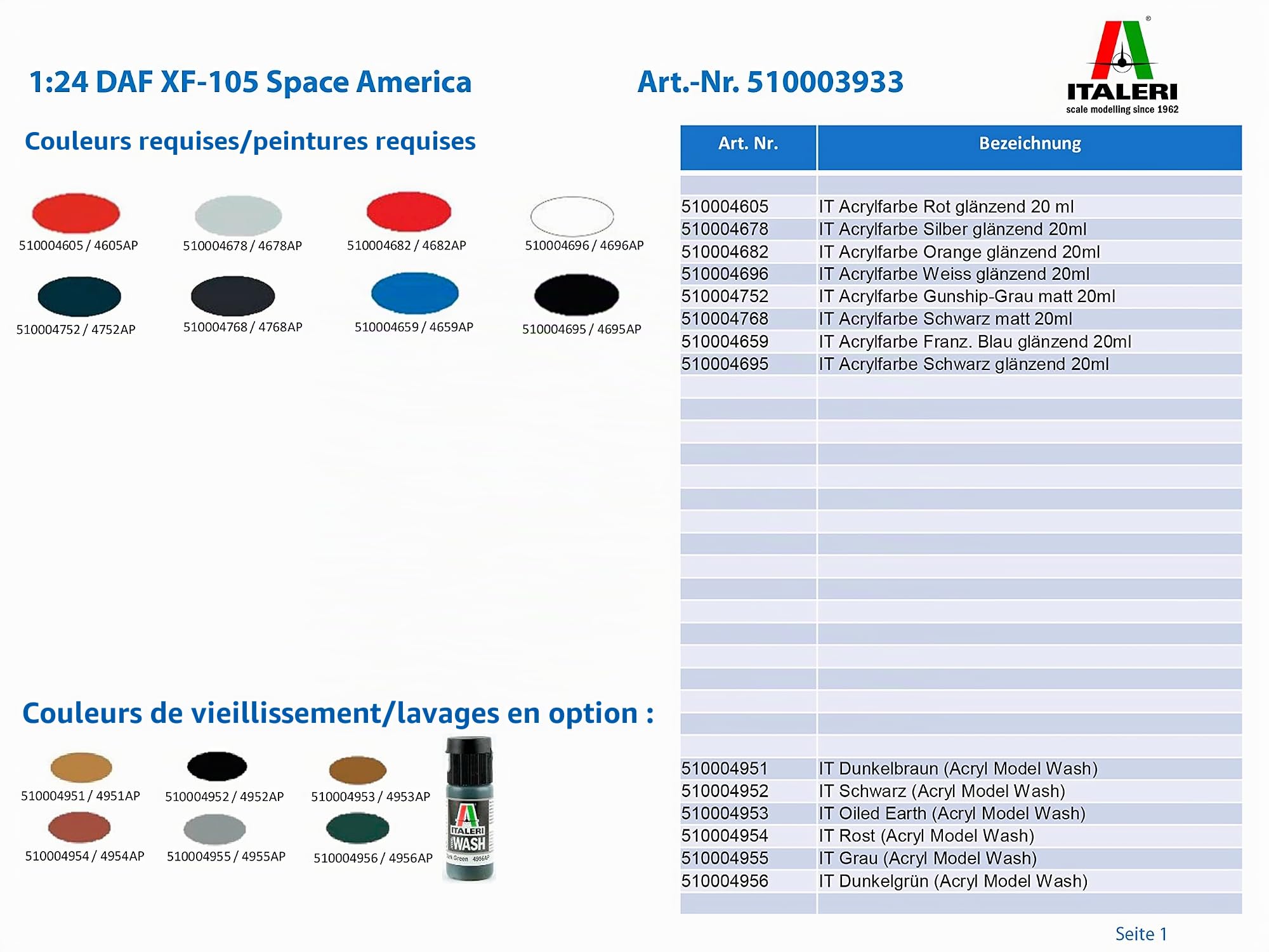 italeri-3933-daf-xf-105-space-america-1-24-kit-maquette-camion-tracteur image 2