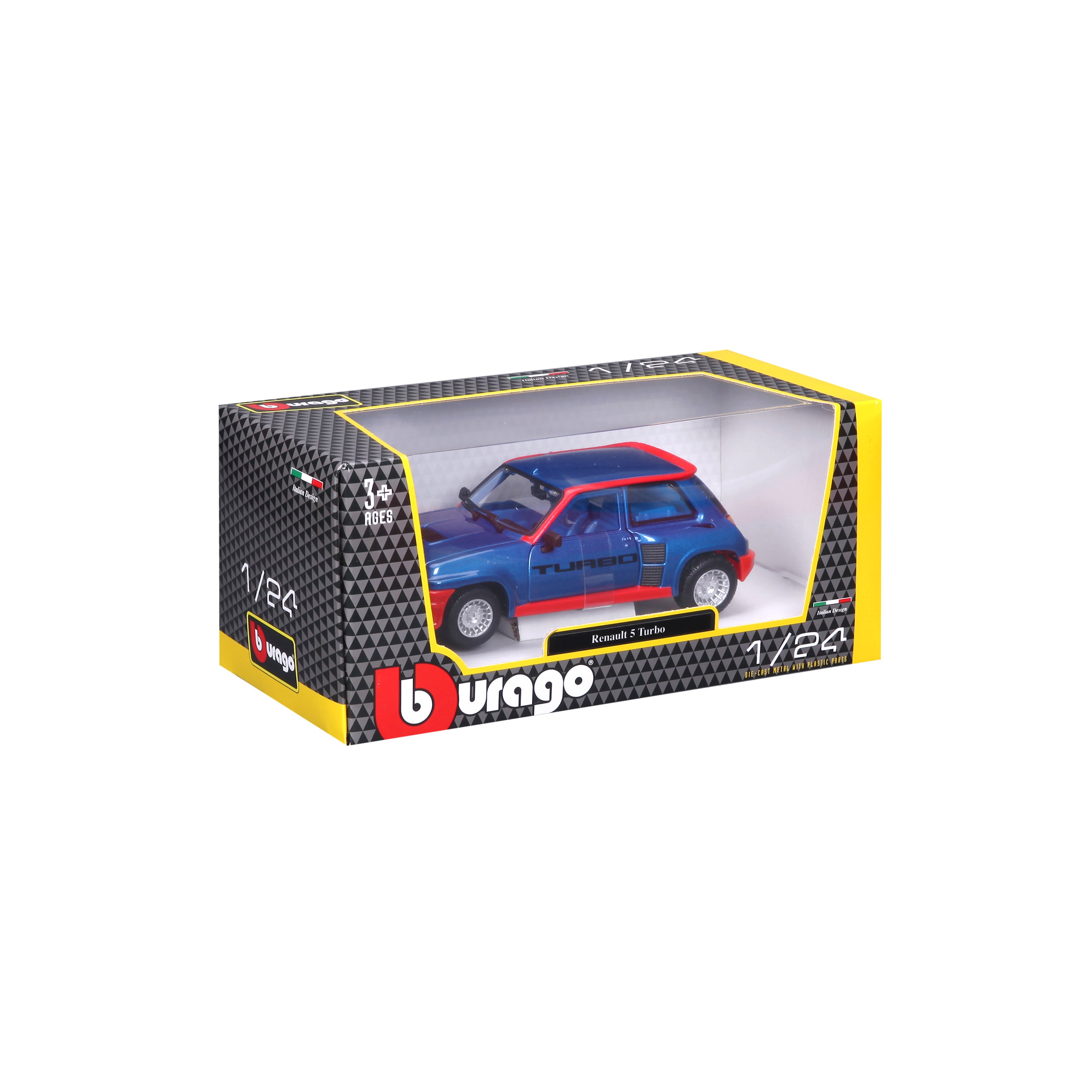 bburago-renault-5-turbo-1-24-bleu-rouge image 2