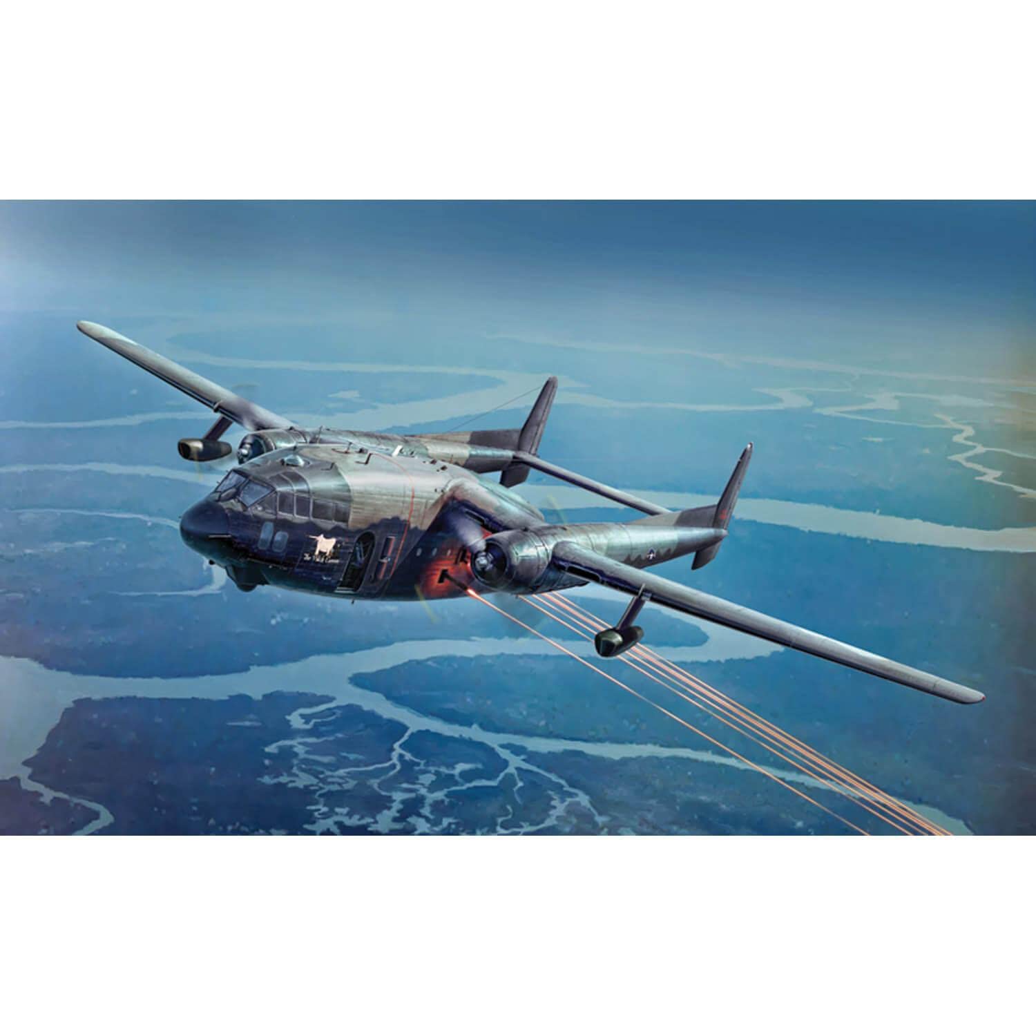 italeri-1468-ac-119k-stinger-maquette-avion-1-72-monter image 1