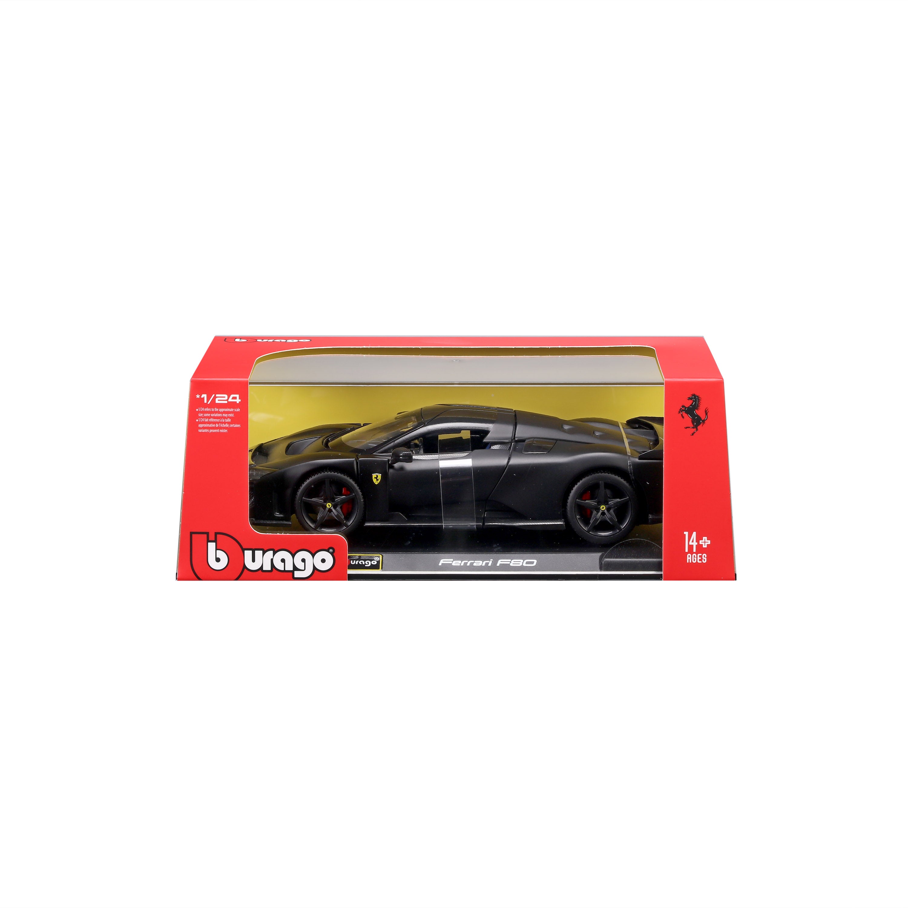 bburago-ferrari-f80-1-24-noir-mat-avec-vitrine-exclusivit-web image 8