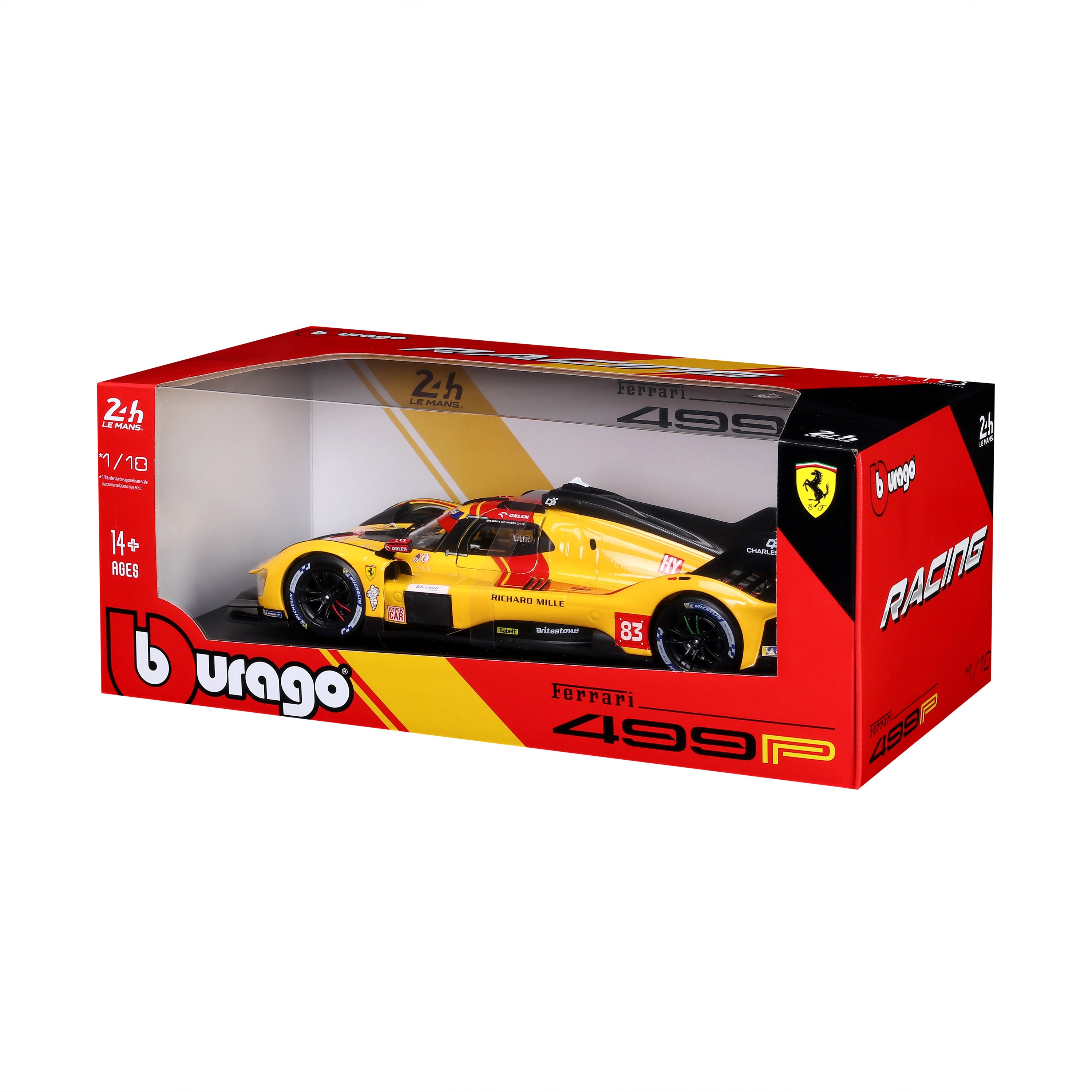 bburago-ferrari-499p-24h-lmh-hypercar-2025-n-83-miniature-1-18 image 8