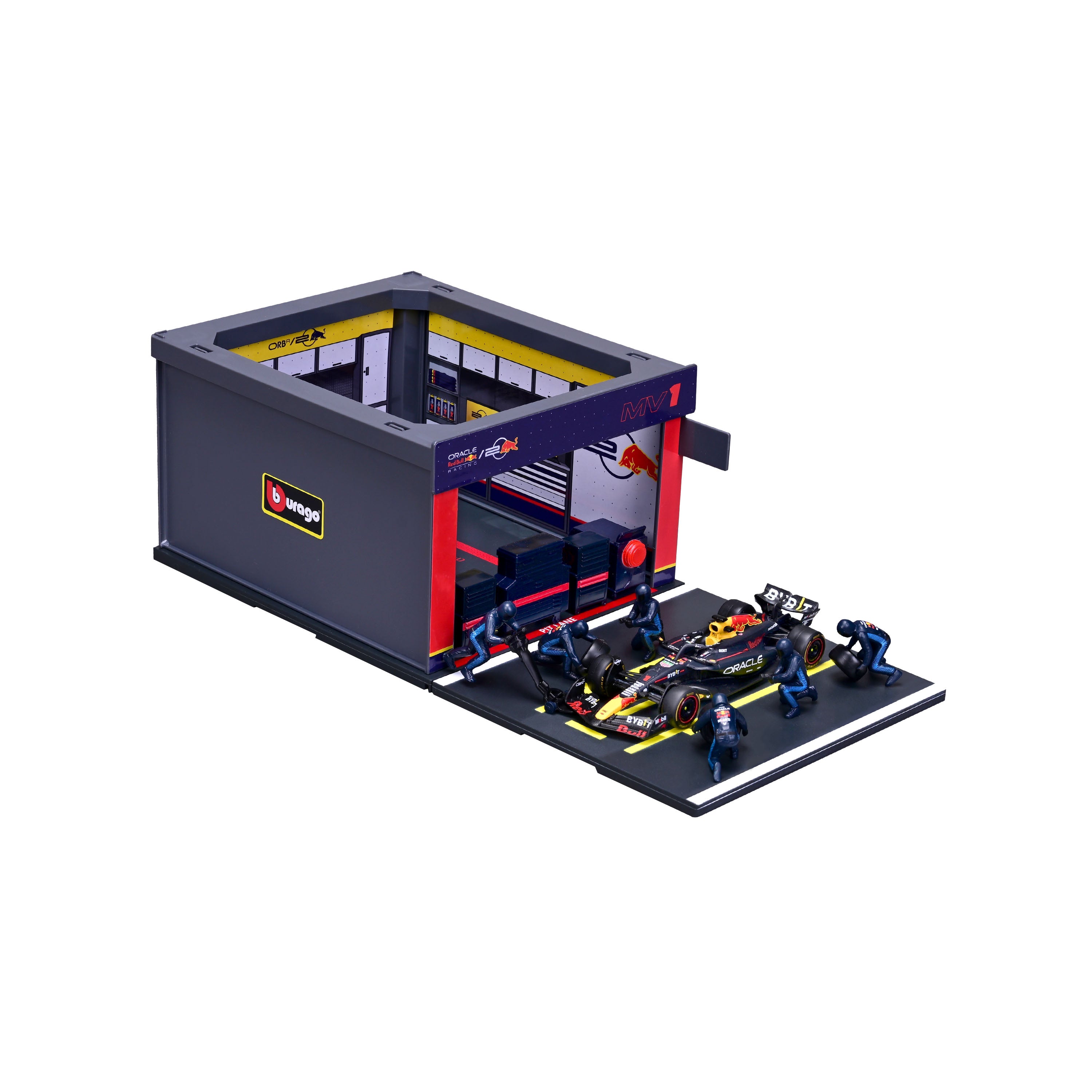 bburago-f1-red-bull-pit-stop-rb20-2024-1-max-verstappen-playset-diorama-1-43 image 5