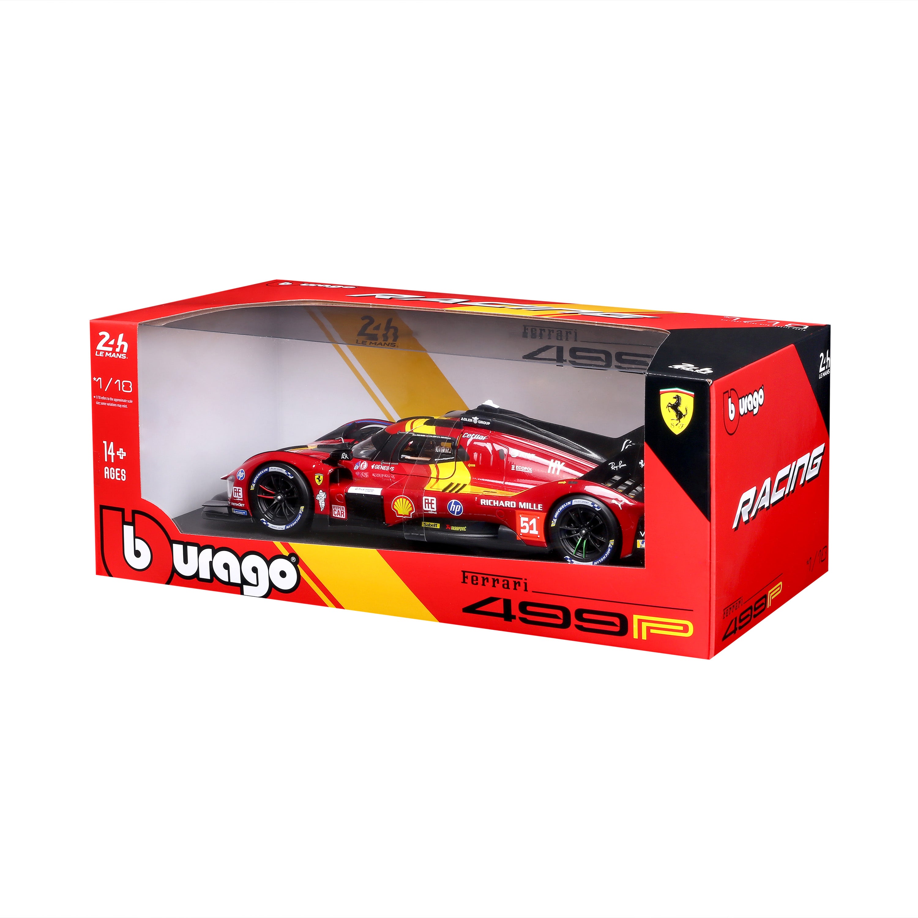 bburago-ferrari-499p-24h-lmh-hypercar-2025-n-51-1-18 image 7