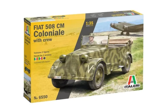 italeri-fiat-508-cm-colonial-with-crew-maquette-militaire-1-35-it6550 image 1