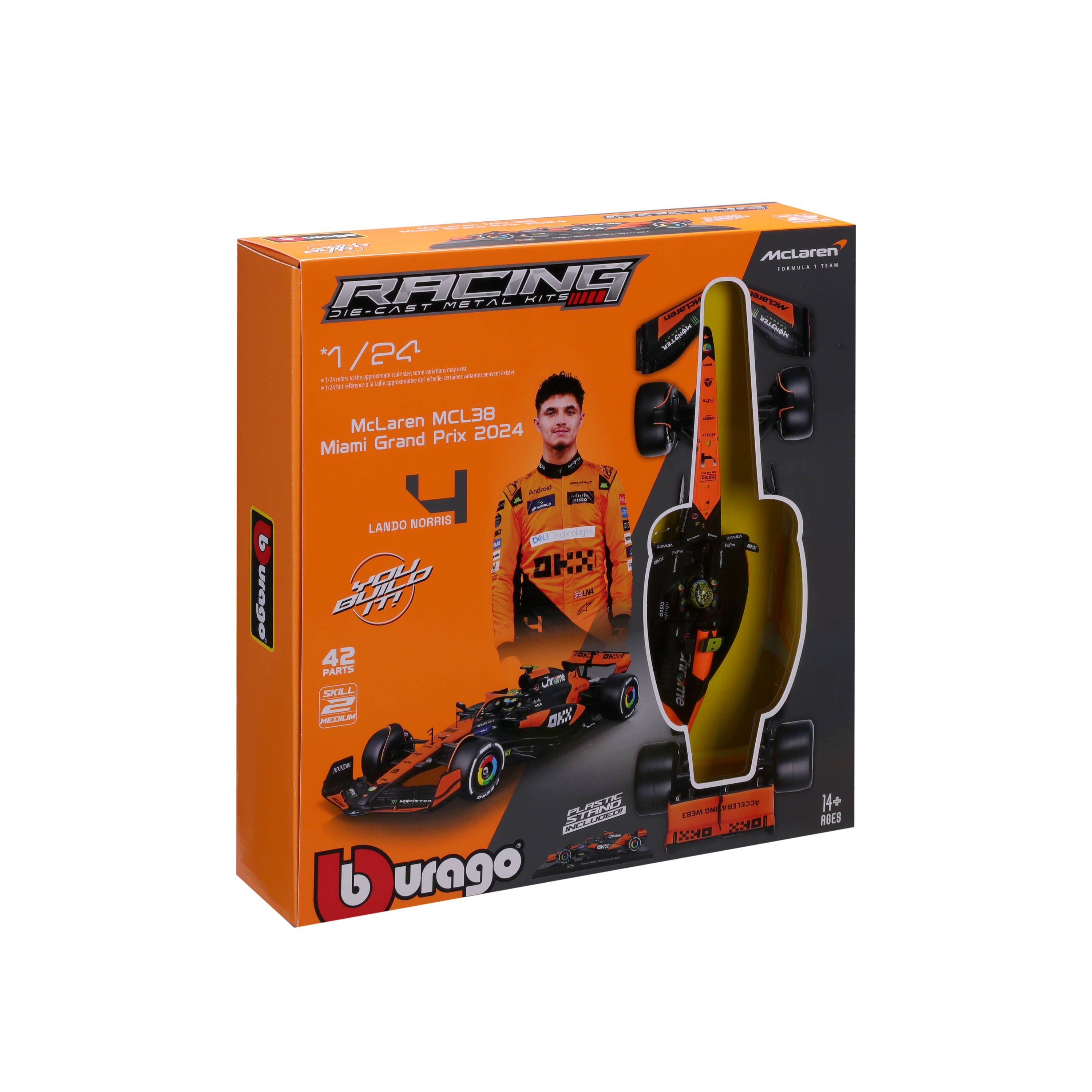 bburago-model-kit-mclaren-mcl38-2024-4-norris-kit-1-24-42-pi-ces image 1