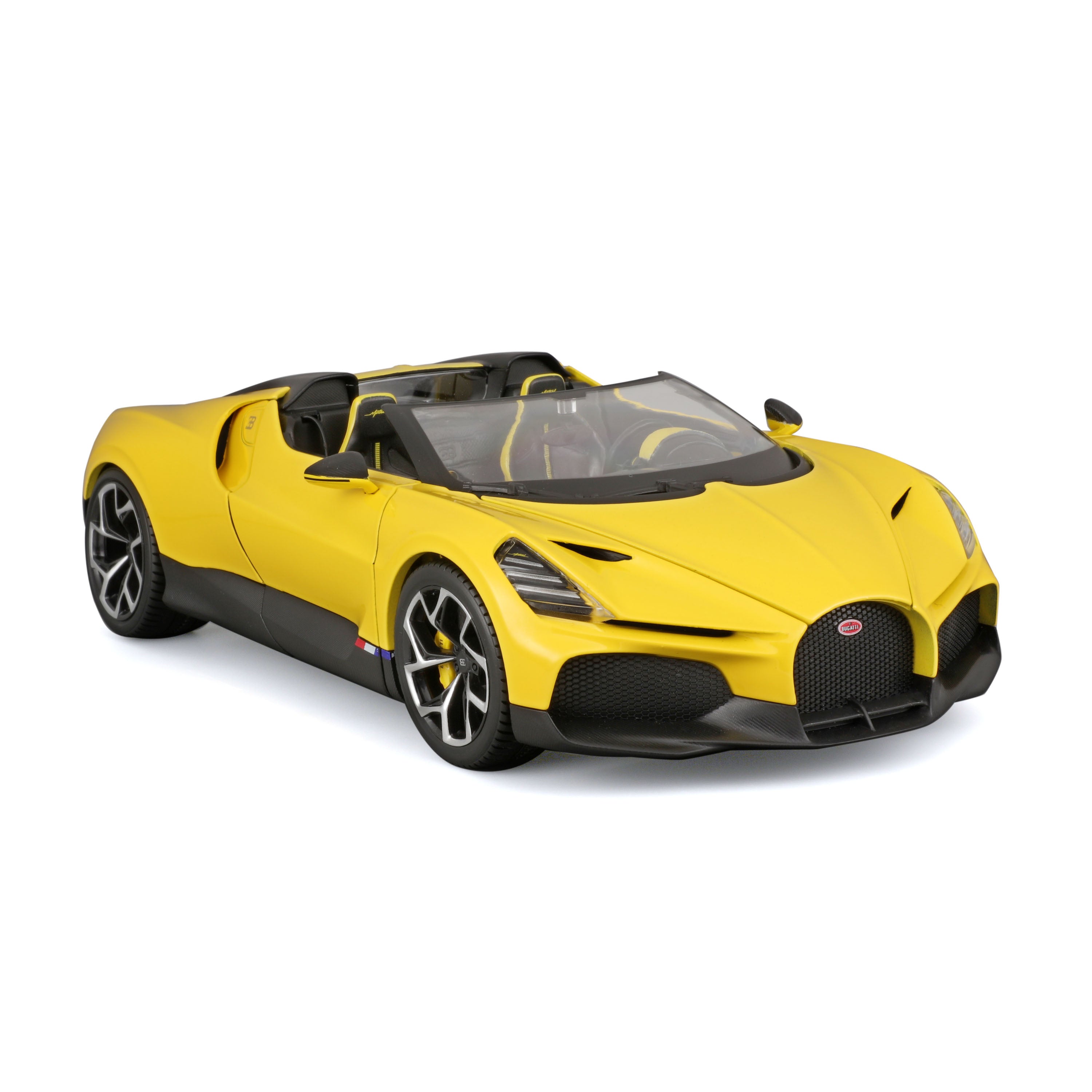 bburago-bugatti-w16-mistral-roadster-jaune-voiture-1-18-die-cast image 6