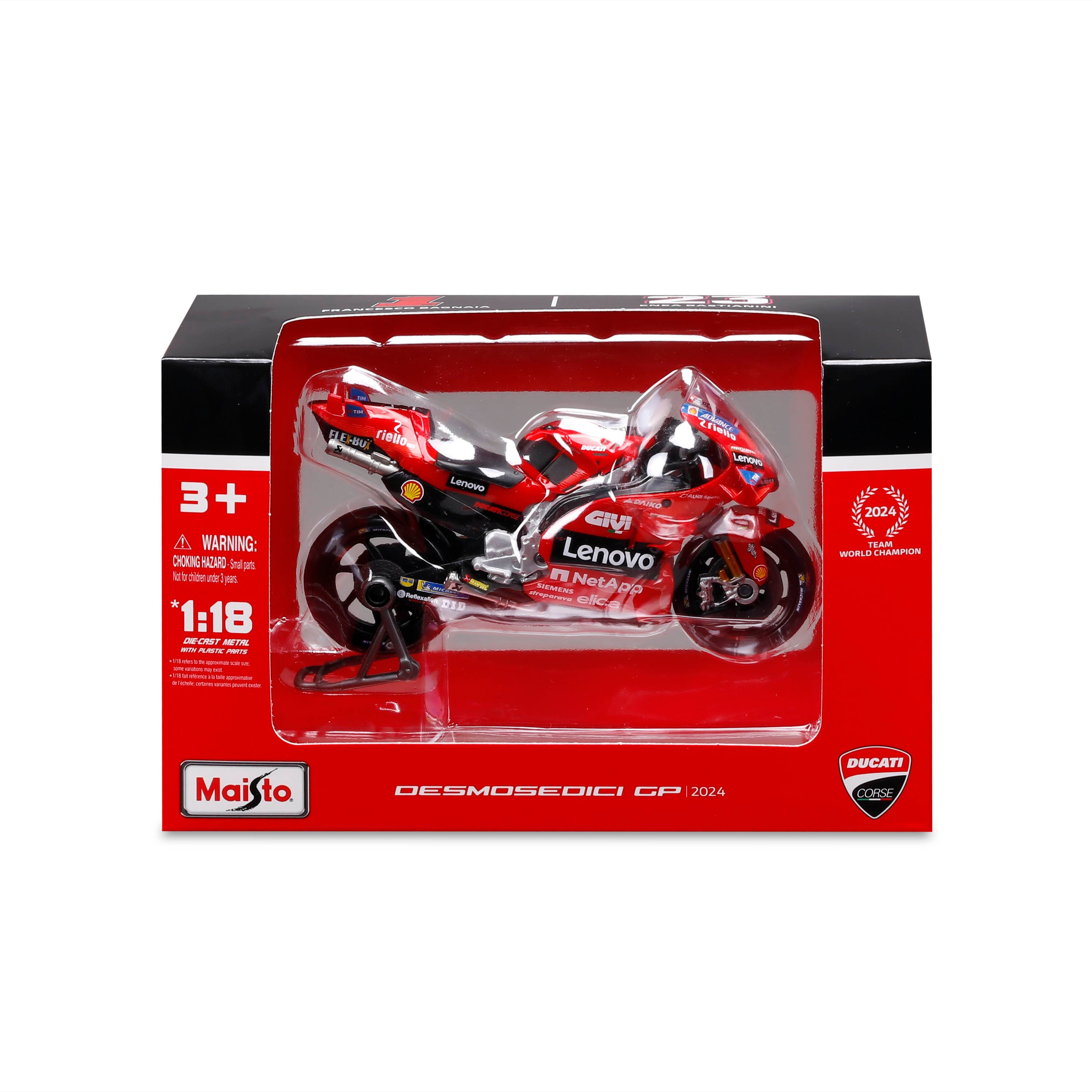 maisto-ducati-lenovo-team-2024-1-bagnaia-motogp-1-18-diecast image 2