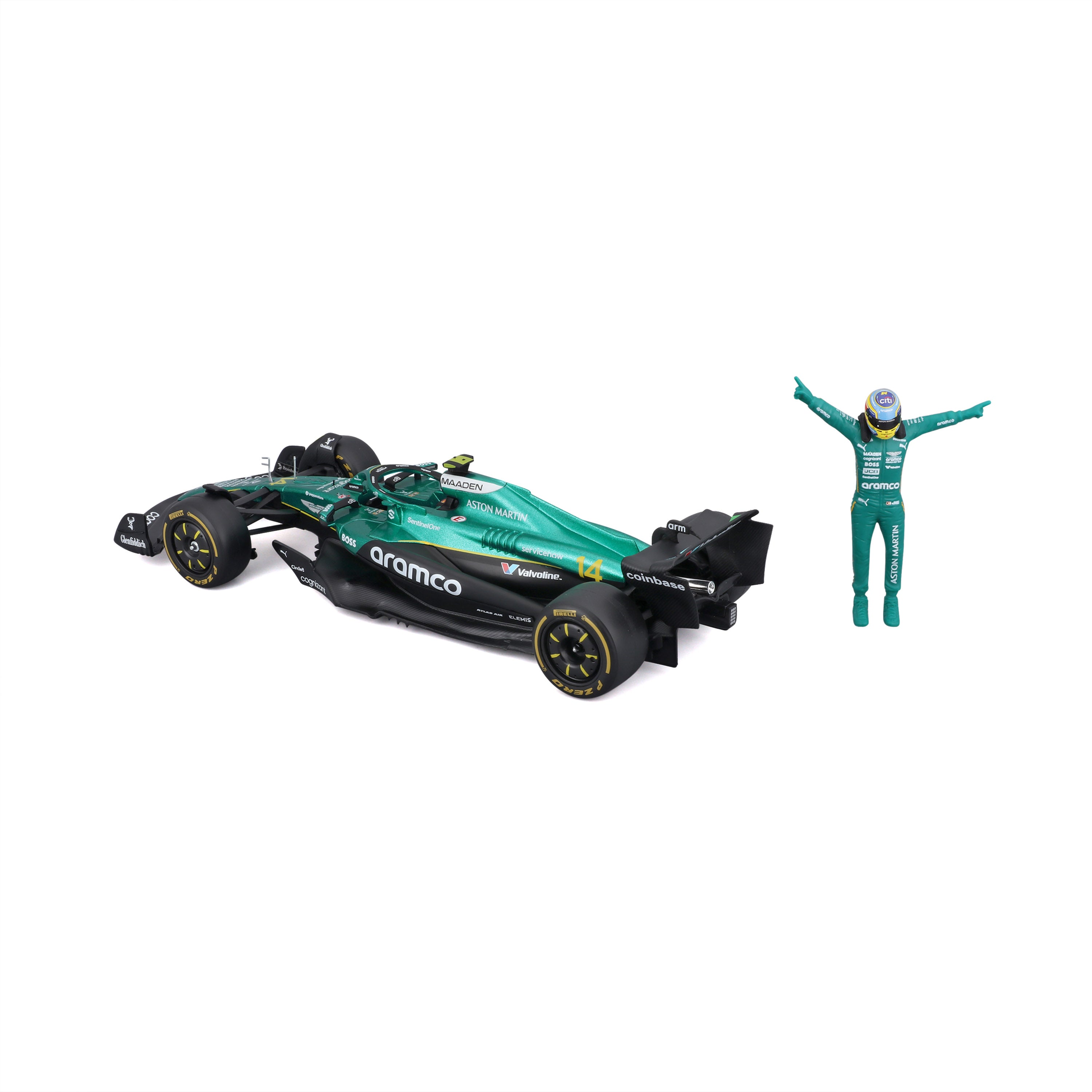 bburago-aston-martin-amr25-14-fernando-alonso-f1-2025-voiture-f1-miniature-1-24- image 5