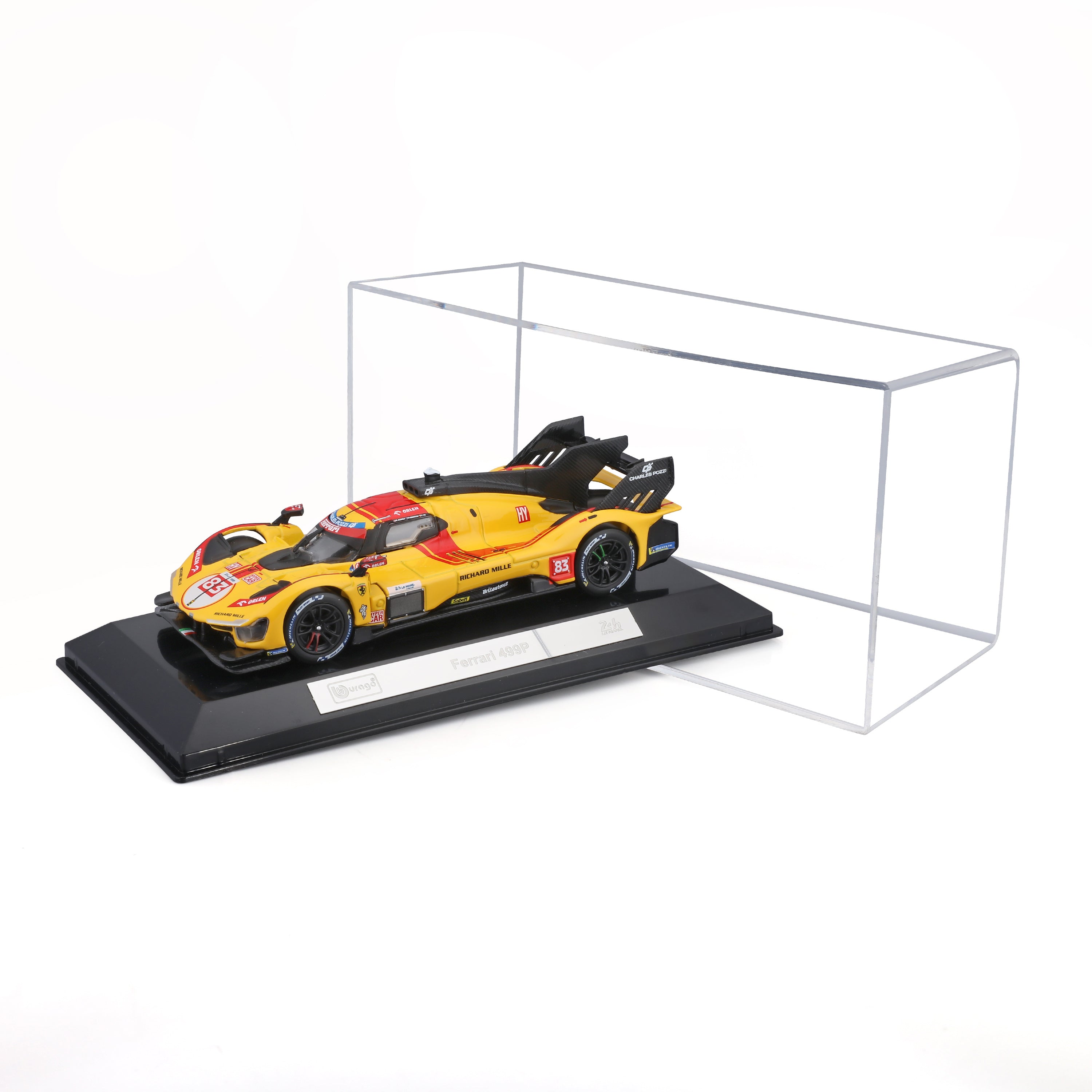 bburago-ferrari-499p-hypercar-83-2025-mod-le-1-43-avec-vitrine image 1