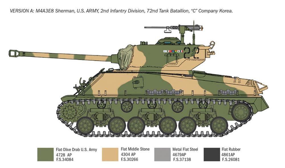 italeri-6586s-m4a3e8-sherman-cor-e-1-35-maquette-char-plastique image 4
