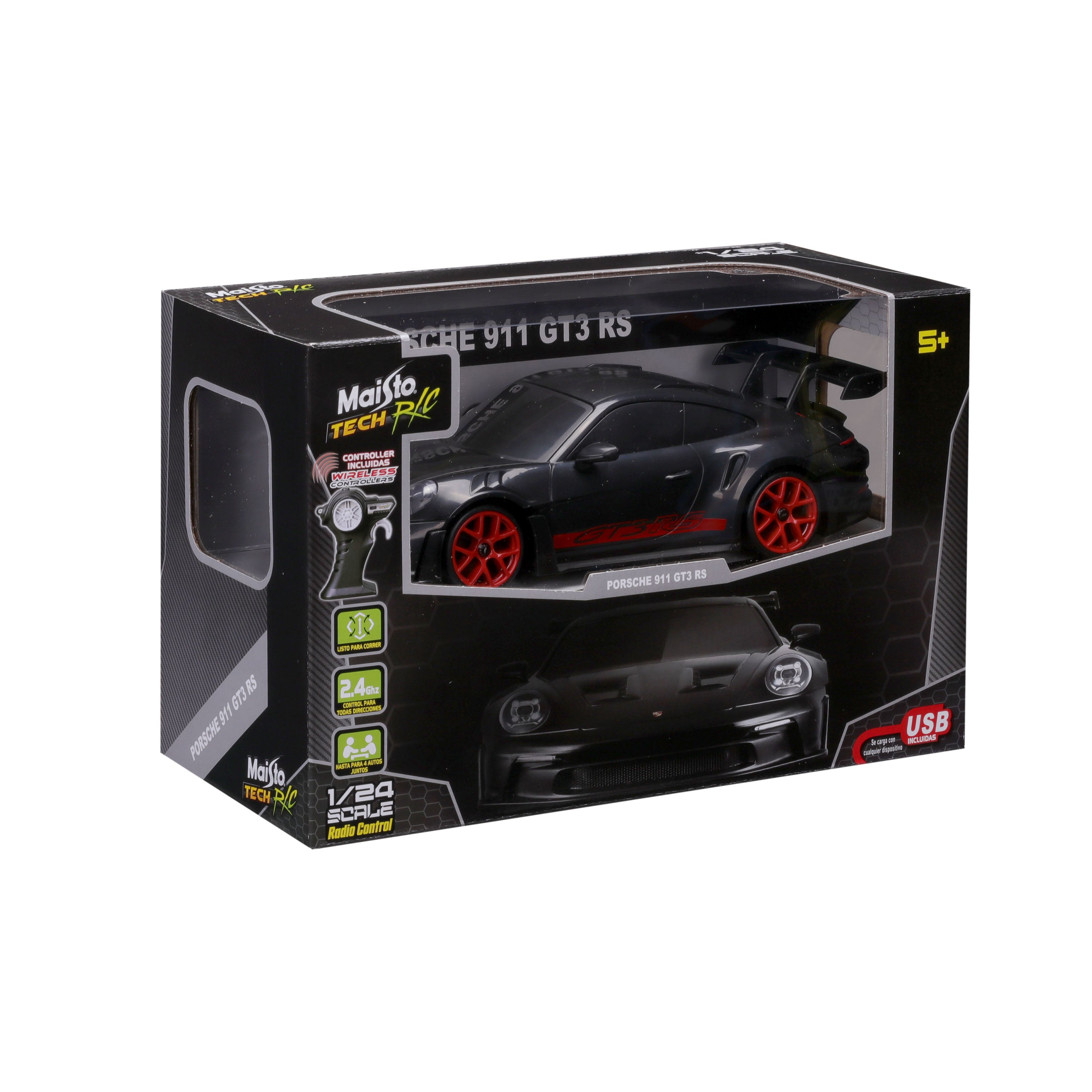 maisto-tech-porsche-911-gt3-rs-radiocommand-e-1-24-pack-sp-cial-noire image 4