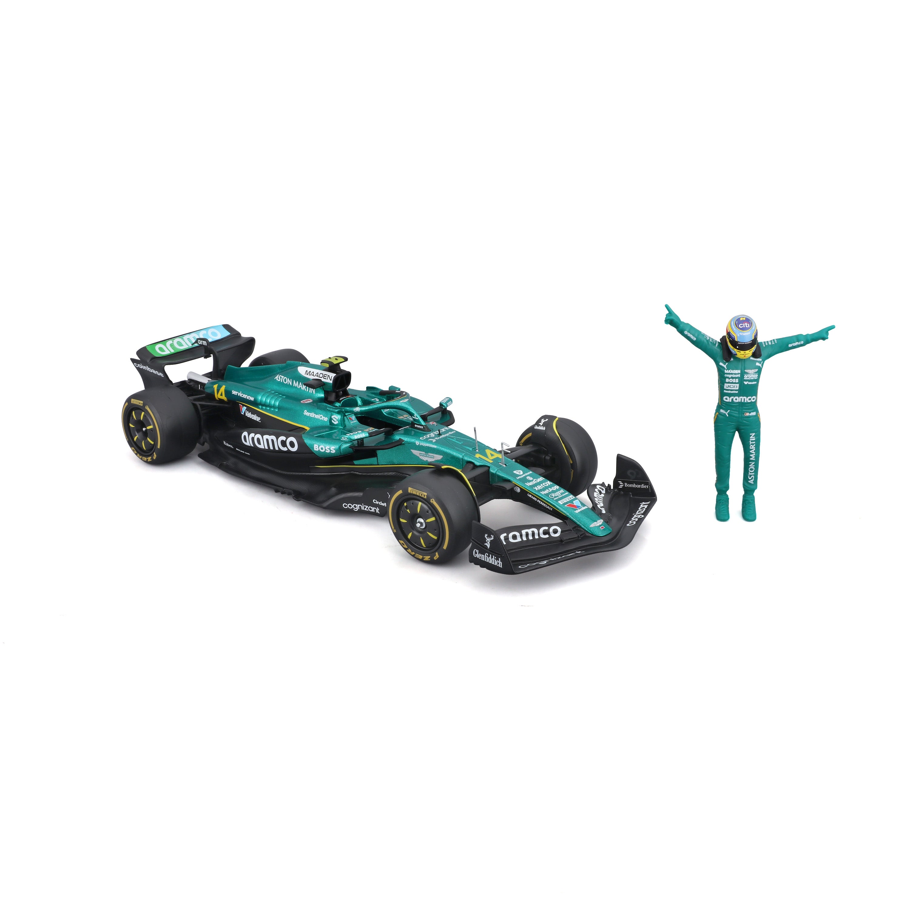 bburago-aston-martin-amr25-14-fernando-alonso-f1-2025-voiture-f1-miniature-1-24- image 6