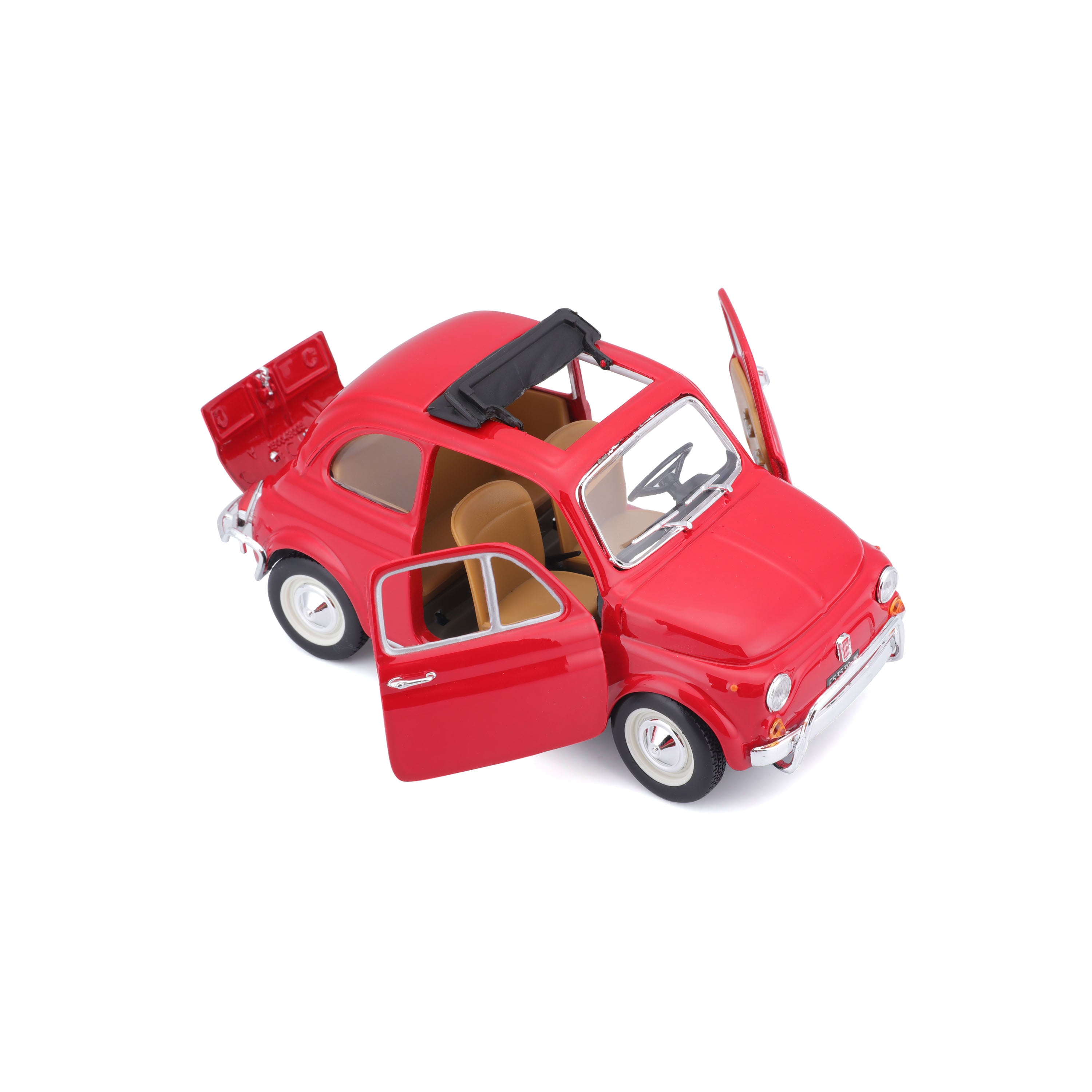 bburago-fiat-500l-1968-1-24-rouge-portes-ouvrantes-vintage image 3