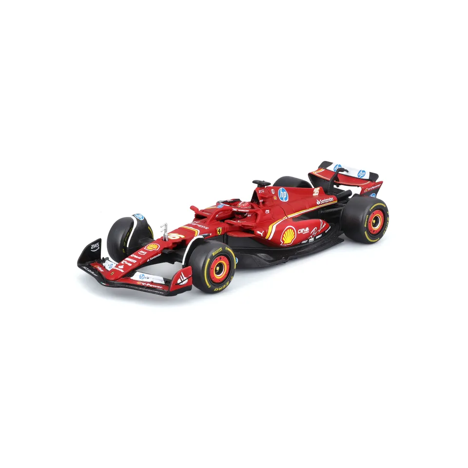 bburago-ferrari-sf-24-16-charles-leclerc-vainqueur-monza-2024-1-43-avec-pilote-e image 1