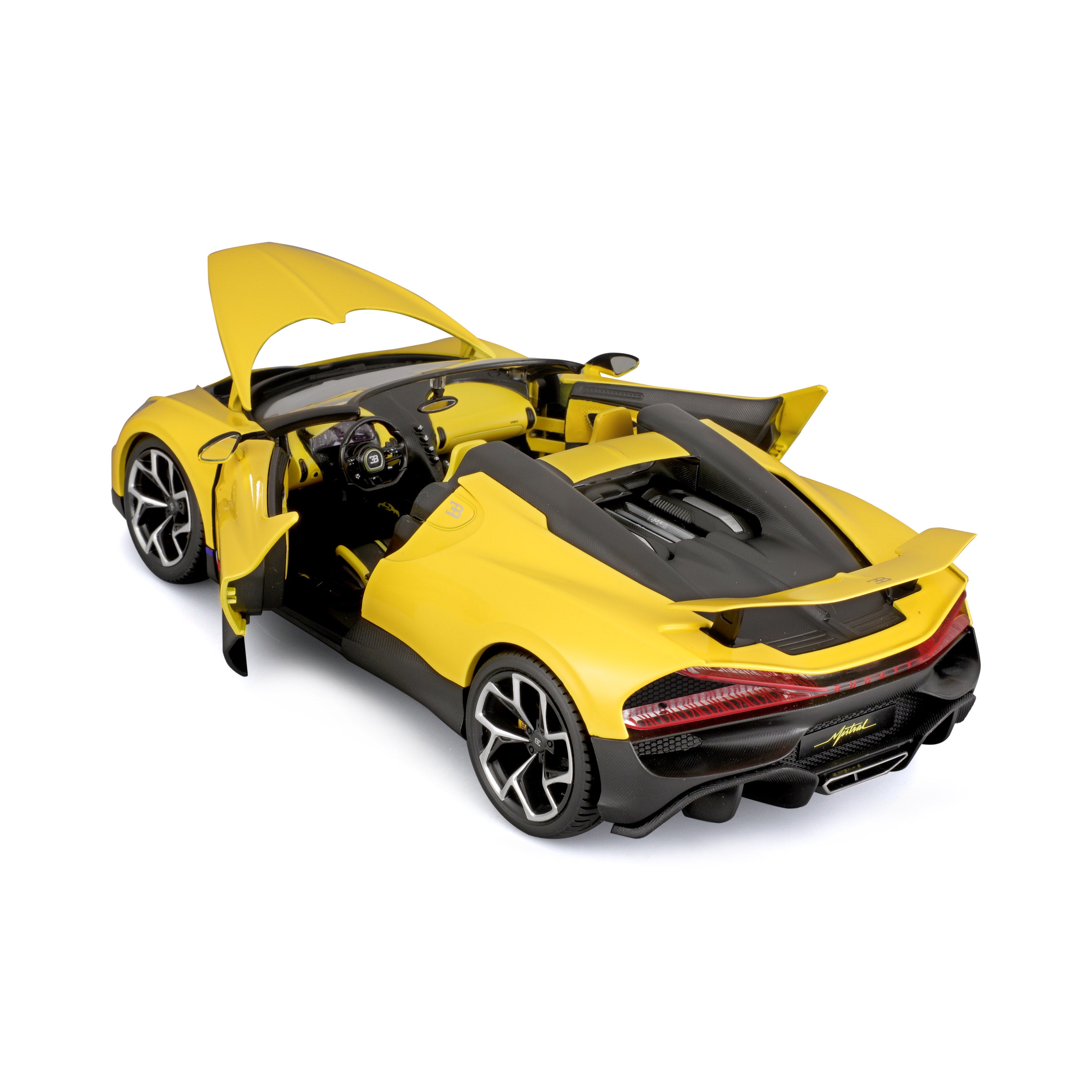 bburago-bugatti-w16-mistral-roadster-jaune-voiture-1-18-die-cast image 5