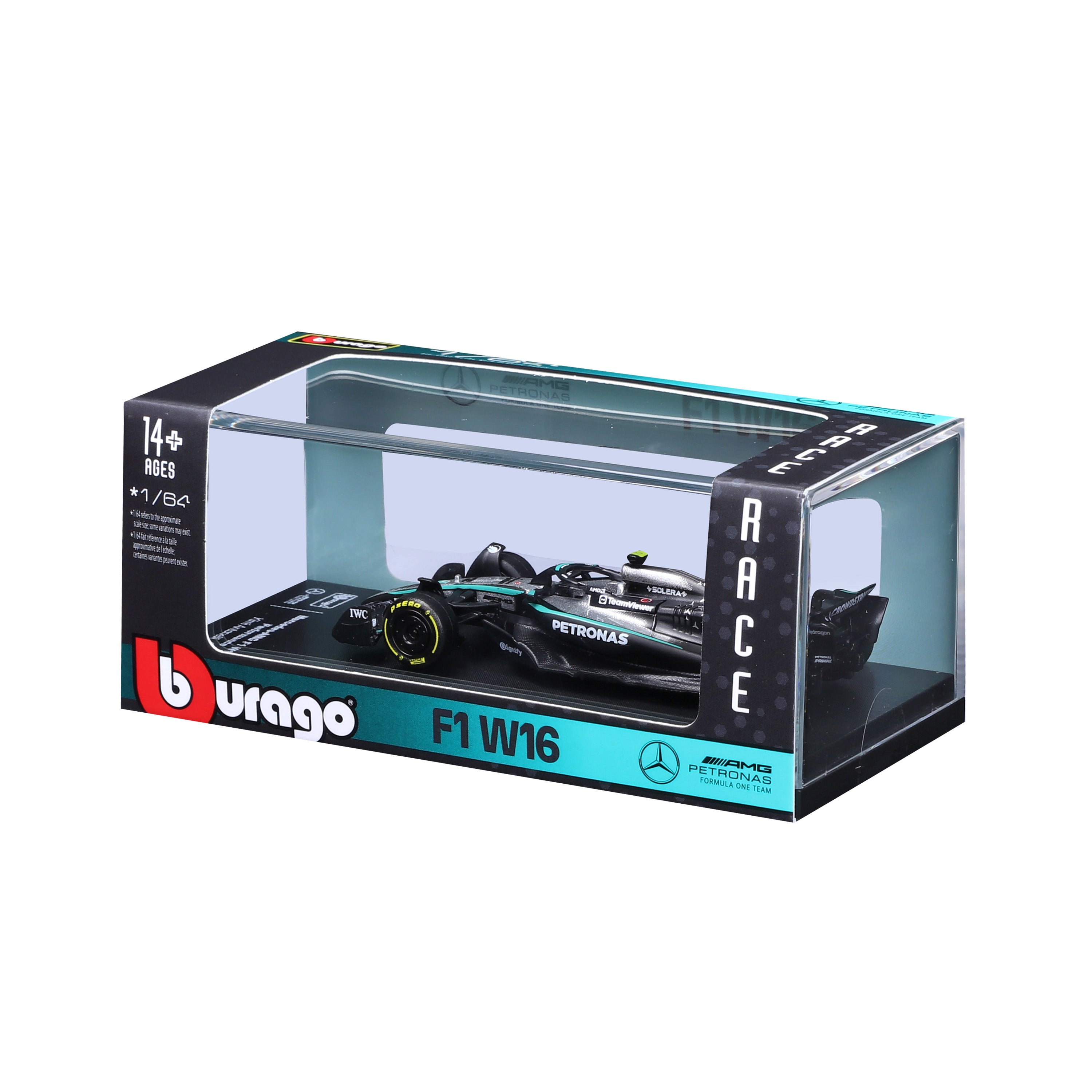 bburago-mercedes-amg-f1-w16-2025-12-antonelli-1-64-avec-vitrine image 8