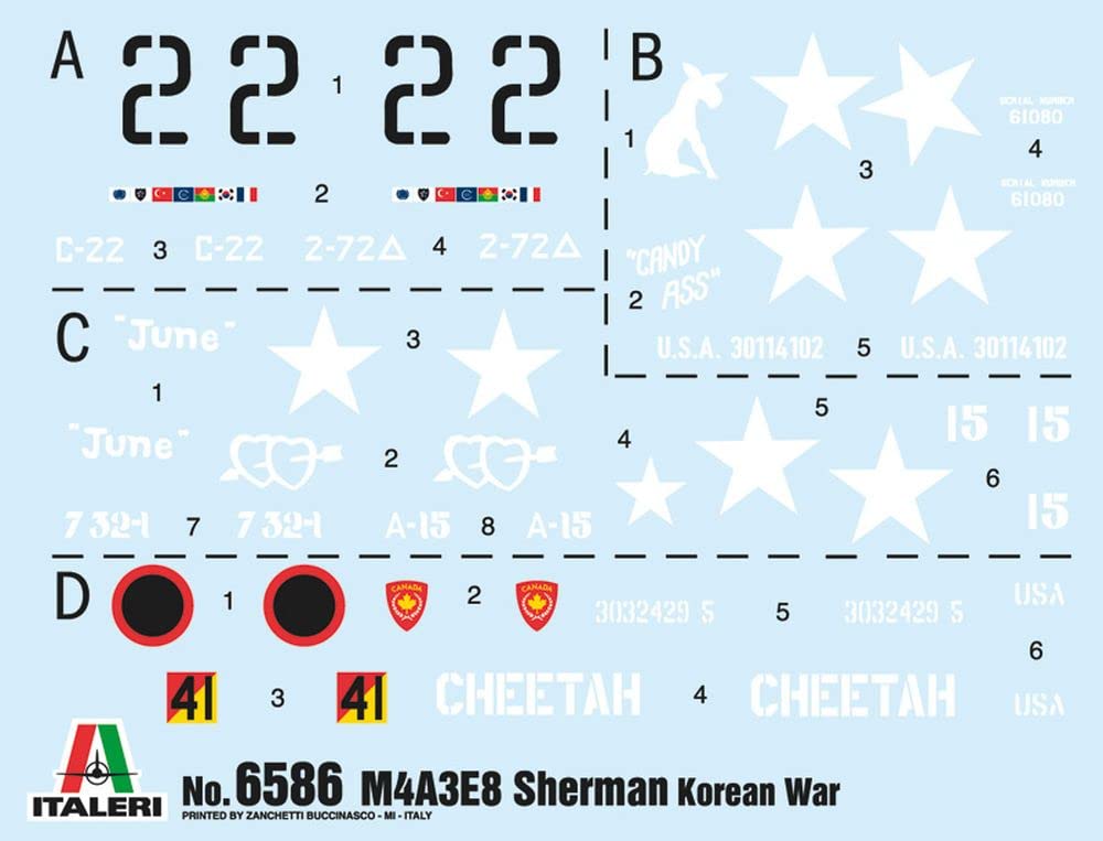 italeri-6586s-m4a3e8-sherman-cor-e-1-35-maquette-char-plastique image 3