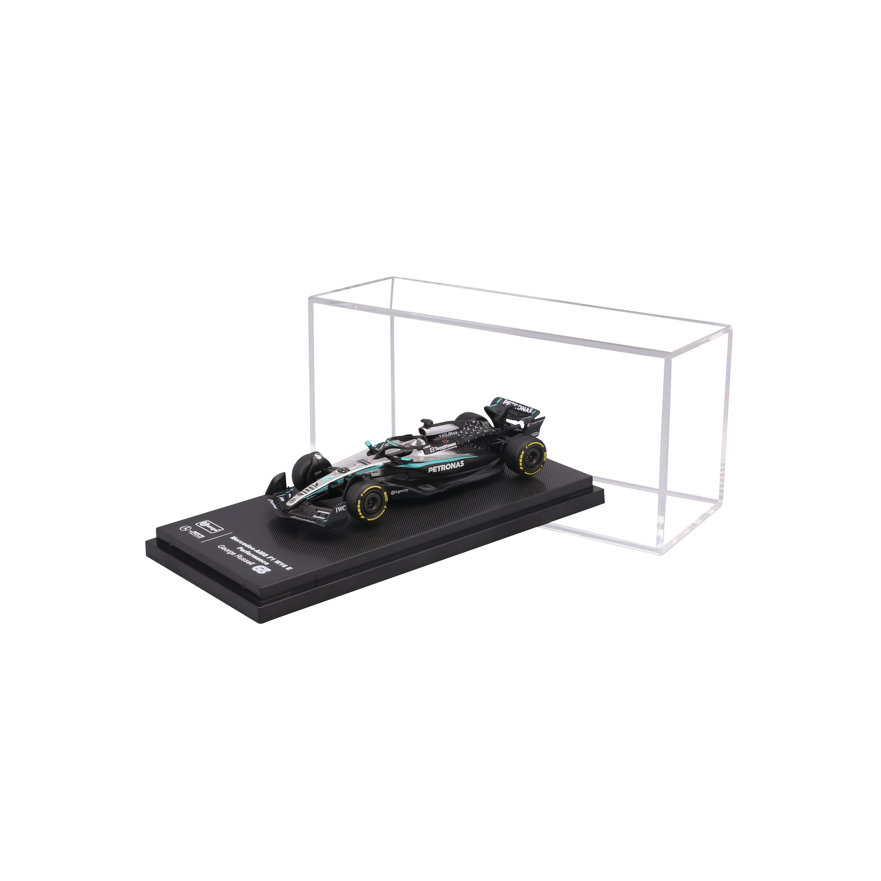 bburago-mercedes-amg-f1-w16-2025-63-george-russell-1-64-avec-vitrine image 1