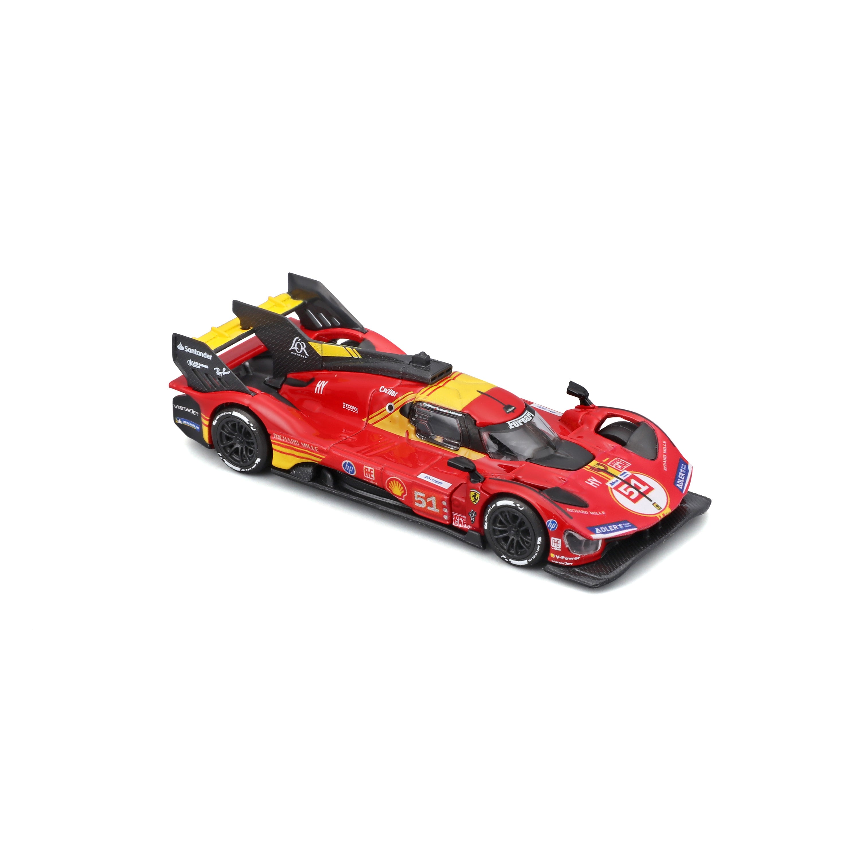bburago-ferrari-499p-51-wec-2024-hypercar-miniature-1-64-avec-vitrine image 7