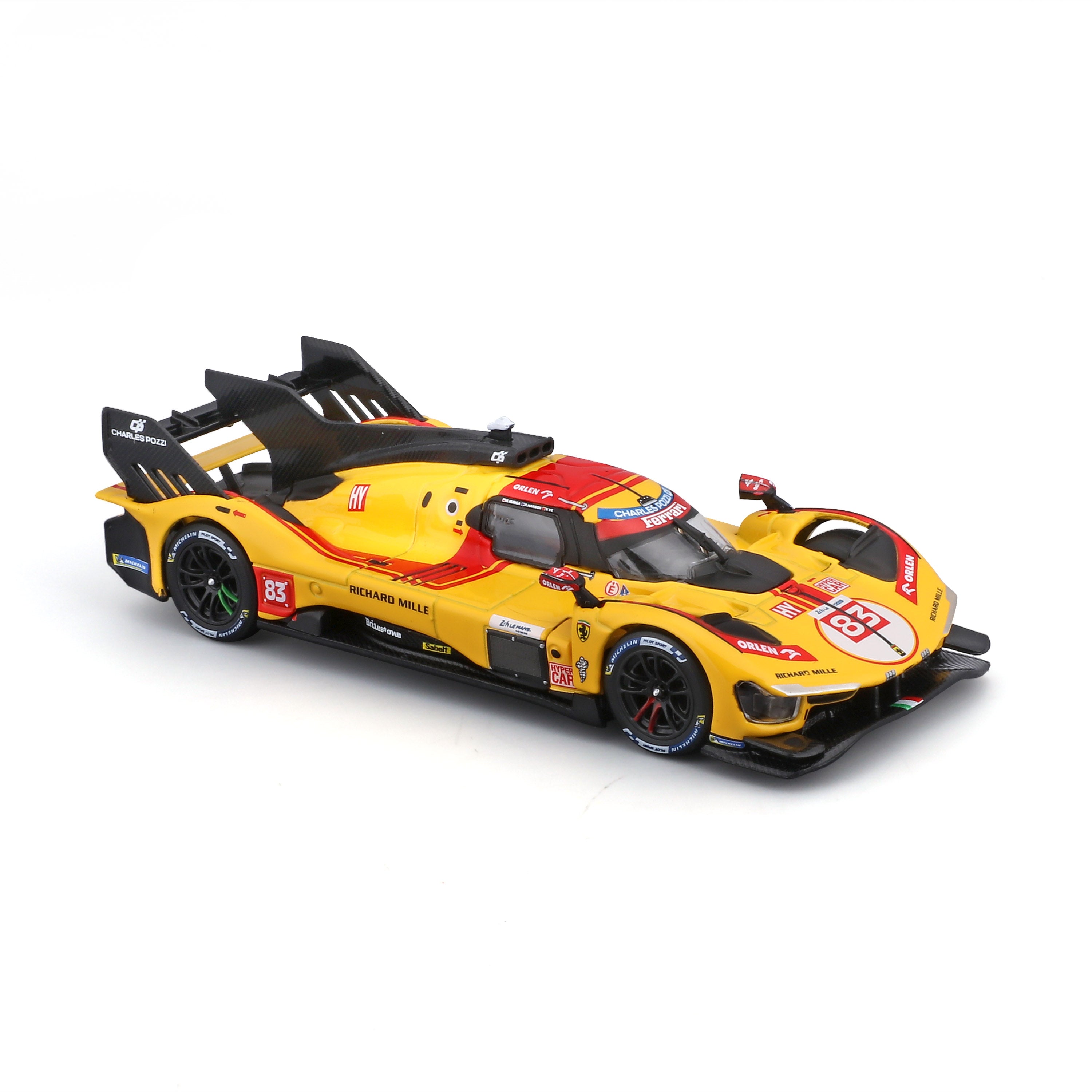 bburago-ferrari-499p-hypercar-83-2025-mod-le-1-43-avec-vitrine image 7