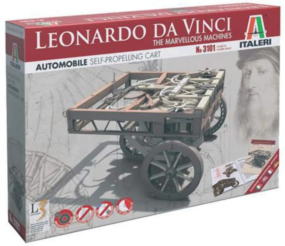 italeri-3101-leonardo-da-vinci-chariot-automoteur-maquette-science image 1