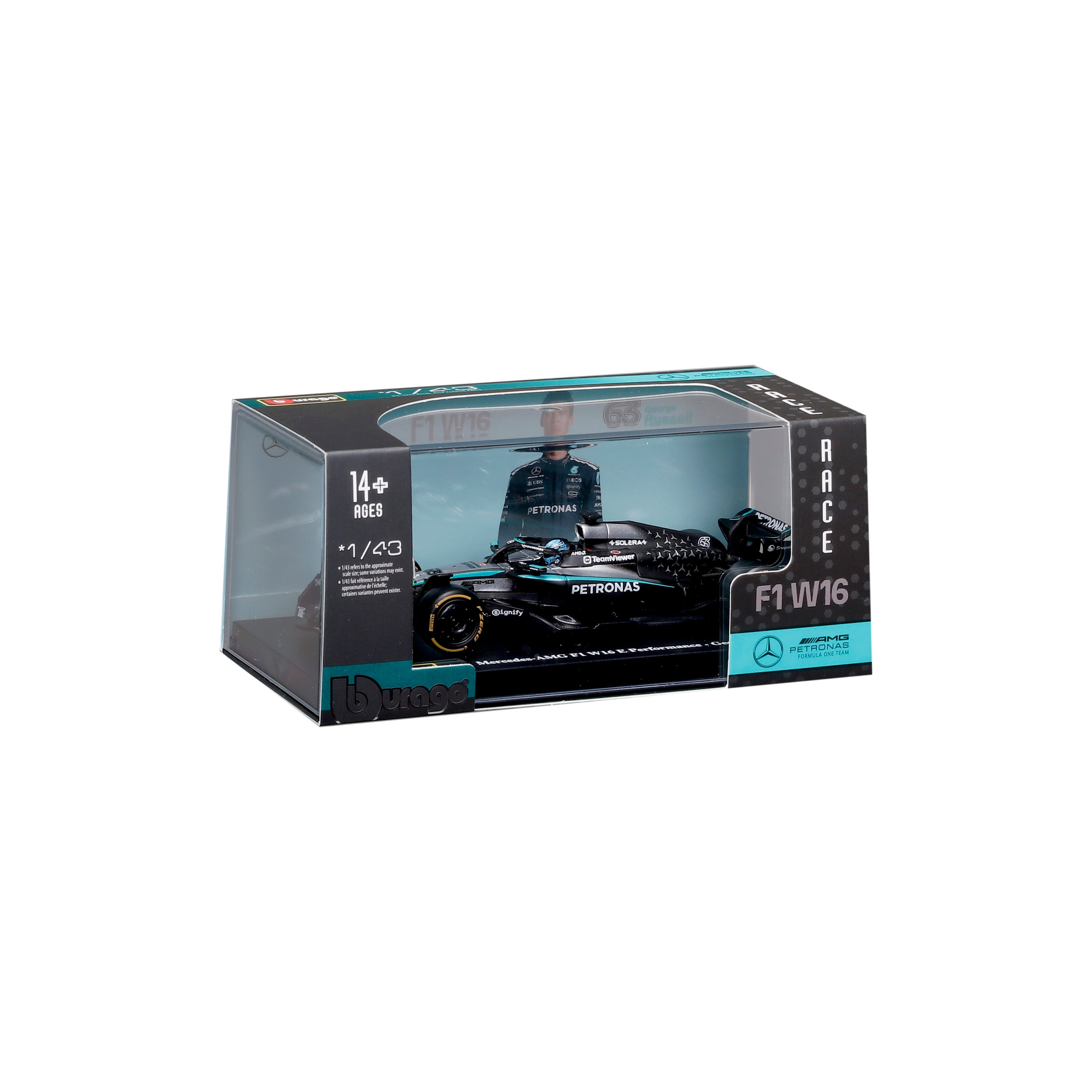 bburago-mercedes-amg-w16-2025-63-george-russell-1-43-vitrine image 2