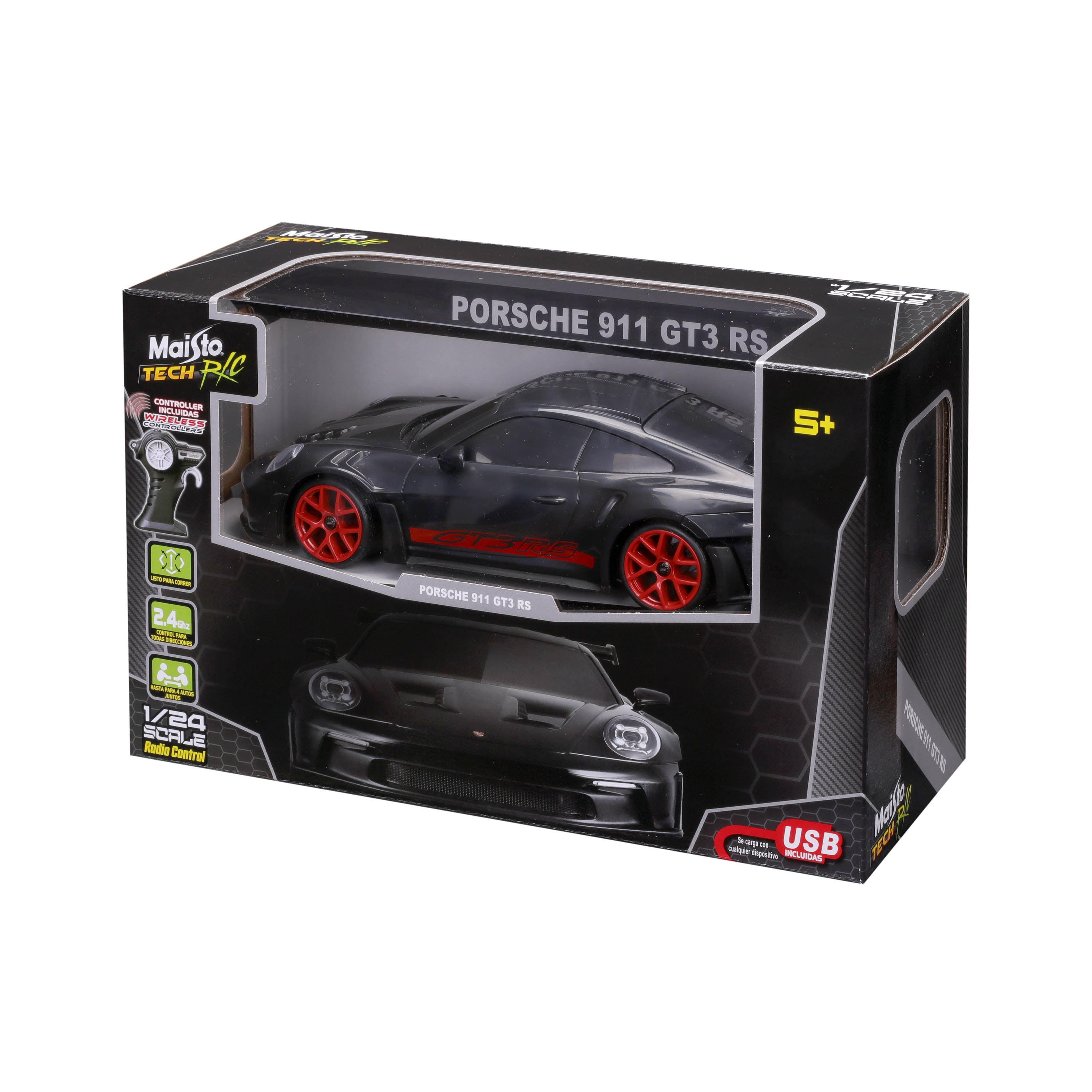 maisto-tech-porsche-911-gt3-rs-radiocommand-e-1-24-pack-sp-cial-noire image 1