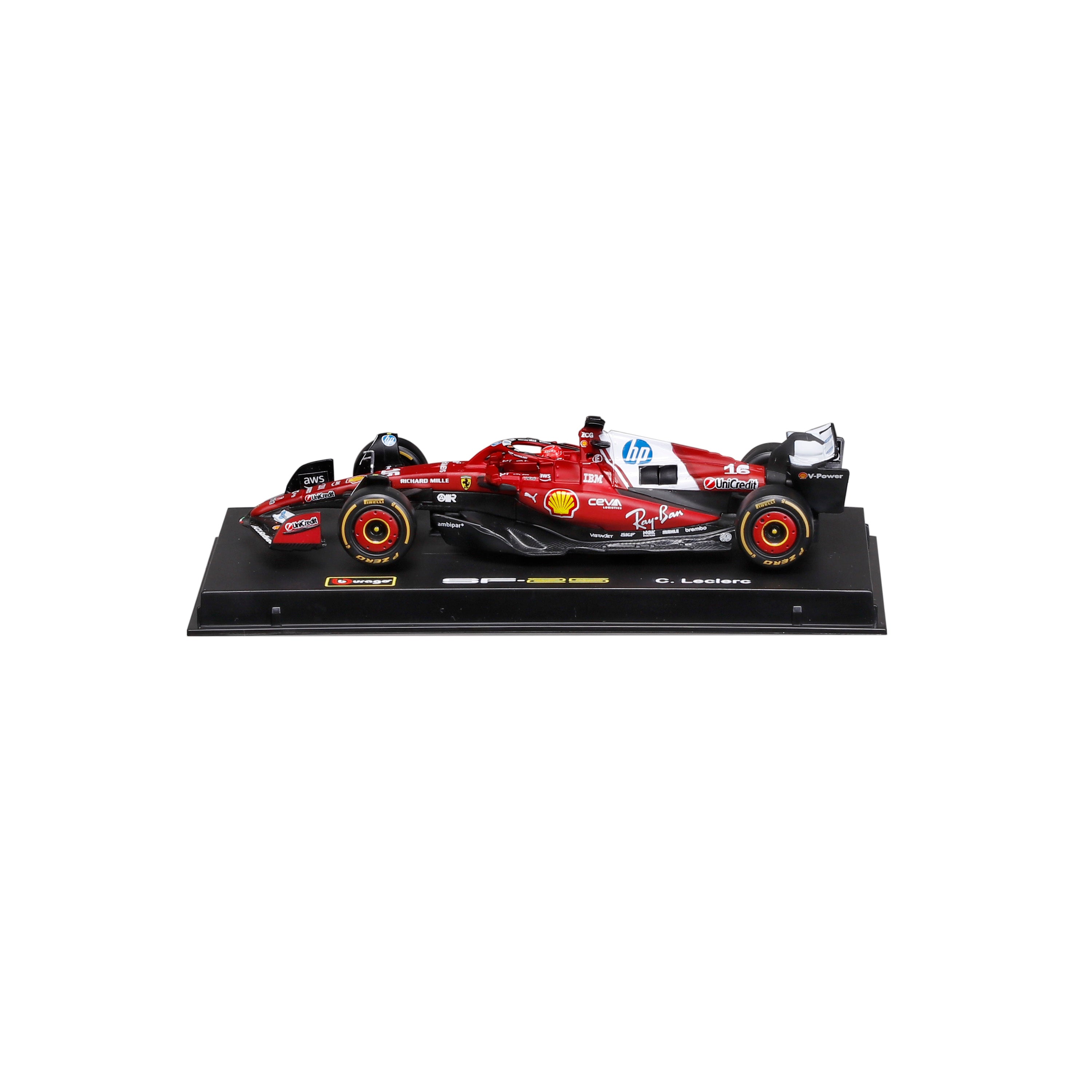 bburago-ferrari-sf-25-charles-leclerc-16-f1-2025-voiture-miniature-1-43-avec-vit image 4