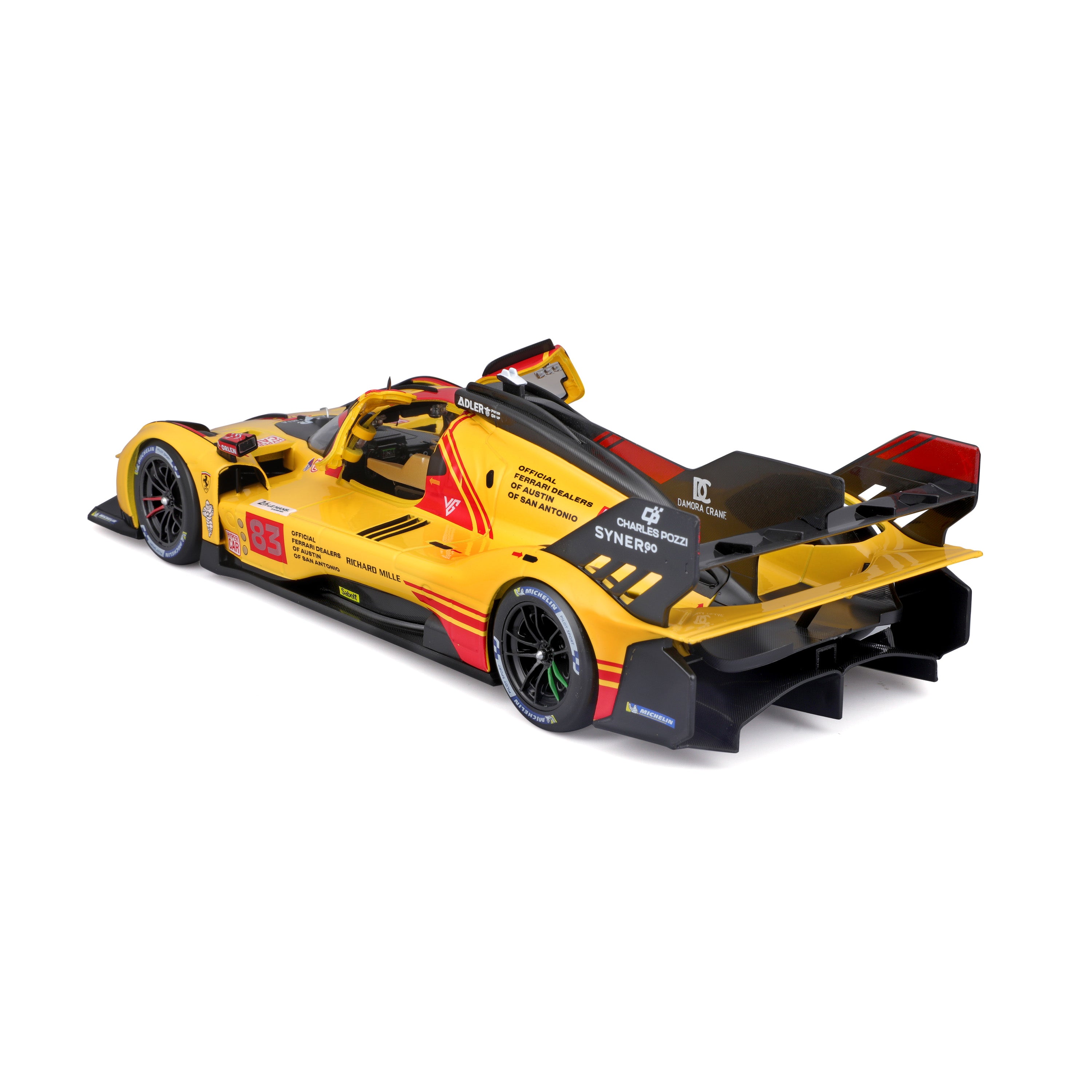 bburago-ferrari-499p-83-le-mans-2024-jaune-1-18-ouvrants image 3
