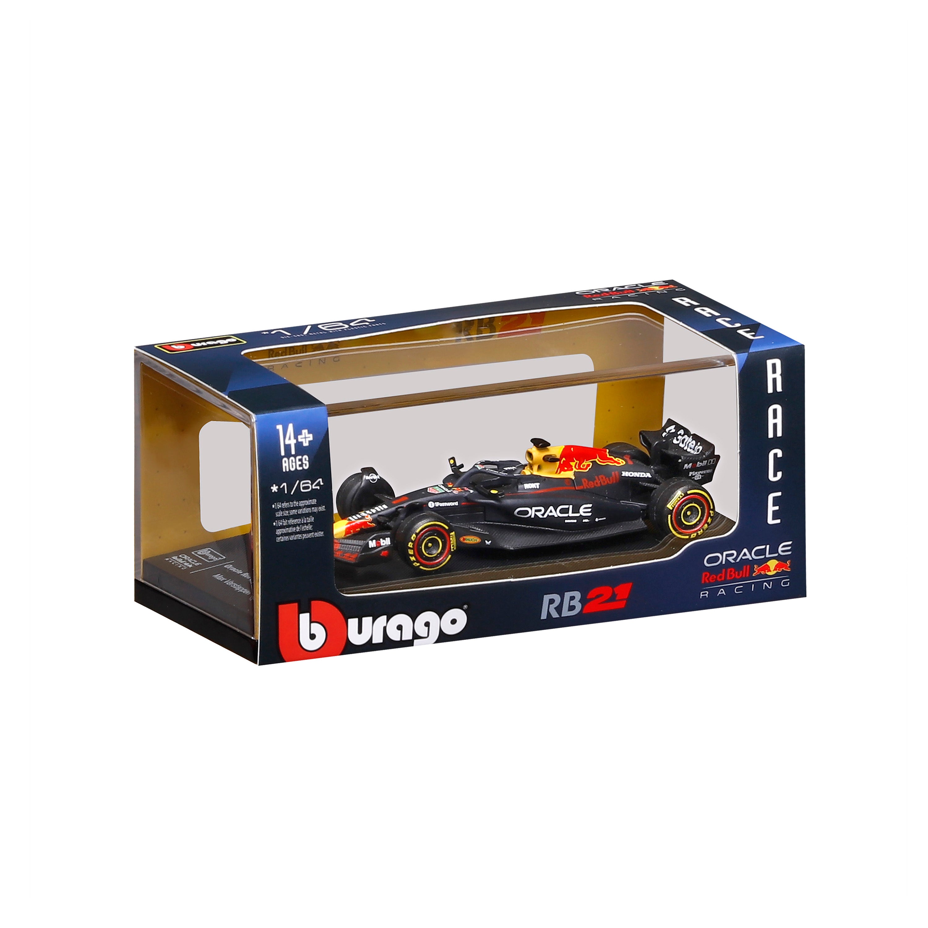 bburago-red-bull-racing-rb21-1-max-verstappen-2025-1-64-avec-vitrine image 2