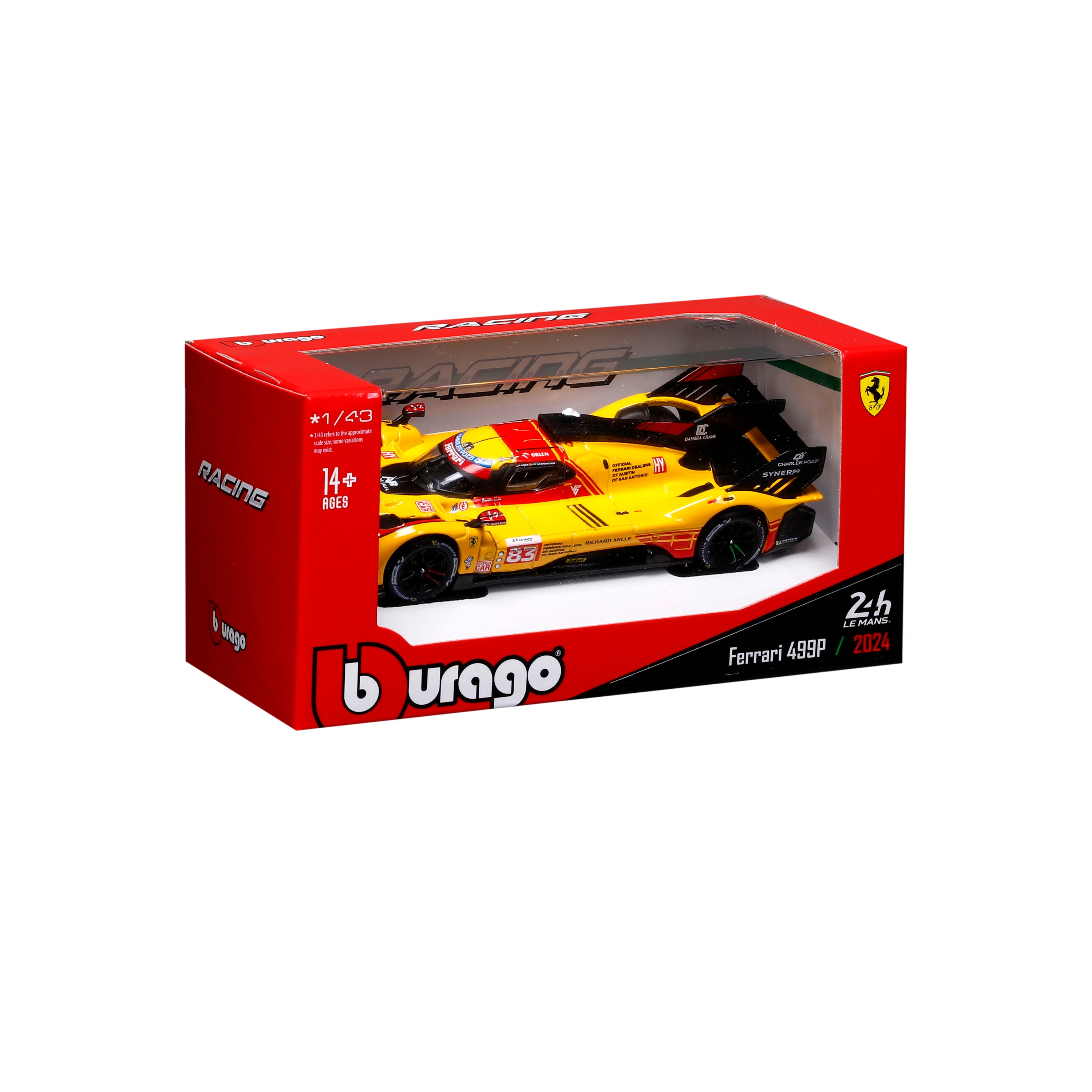 bburago-ferrari-499p-83-le-mans-2024-jaune-1-43 image 2